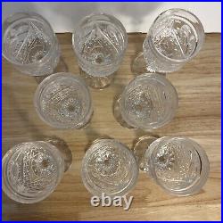 Set of 8 Hofbauer The Byrdes Collection Crystal 6 1/2 Wine Goblets Glasses EUC