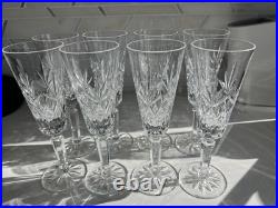 Set of 8 LENOX Crystal Charleston Champagne Fluted Glass 81/2 Vintage 5 oz