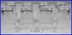 Set of 8 Lismore Pattern Waterford Crystal 14 oz Flat Tumbler Glasses Round Base