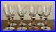 Set of 8 Mikasa Kensington 7.25 Crystal Water Wine Goblets Amber & Blue Stems