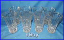 Set of 8 Vintage Elegant Leaded Glass Crystal 16oz Tumblers Goblet Ice Tea Rocks