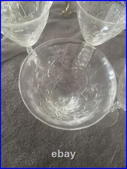 Set of 8 Vintage Rock Sharpe Art Deco Crystal Wine Glasses-8