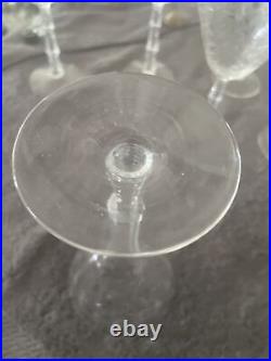 Set of 8 Vintage Rock Sharpe Art Deco Crystal Wine Glasses-8