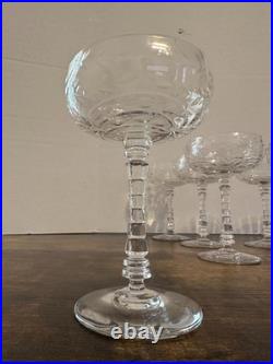 Set of 8 Vintage Rock Sharpe Crystal Champagne Glasses
