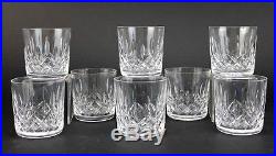 Set of 8 WATERFORD Deep Cut Irish Crystal LISMORE Old Fashioned Glasses NR VBL