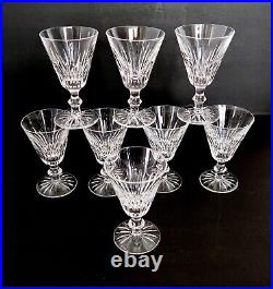 Set of 8 WATERFORD EILEEN 5 White Wine Glasses Cut Crystal Stemware Water