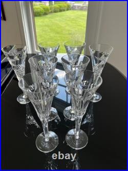 Set of 8 Waterford Champagne Toasting Flutes Millennium Collection (SEE VIDEO)