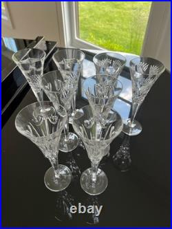 Set of 8 Waterford Champagne Toasting Flutes Millennium Collection (SEE VIDEO)