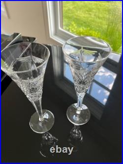 Set of 8 Waterford Champagne Toasting Flutes Millennium Collection (SEE VIDEO)