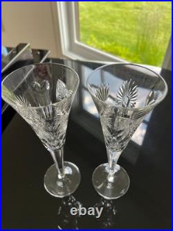 Set of 8 Waterford Champagne Toasting Flutes Millennium Collection (SEE VIDEO)