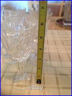 Set of 8 Waterford Crystal Lismore Wine Glasses 5 7/8 H