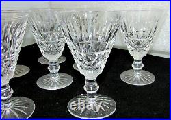 Set of 8 Waterford Tramore Claret Wine Glasses 5 1/4 Vintage Irish Cut Crystal
