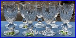 Set of 9 Waterford Crystal Colleen Cordial Glasses Goblets
