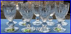 Set of 9 Waterford Crystal Colleen Cordial Glasses Goblets
