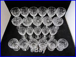 Set of Antique Cut Crystal Glasses 22 pcs