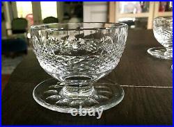 Set of EIGHT (8) Waterford Crystal COLLEEN Footed Dessert Bowl 3 Cut Circles
