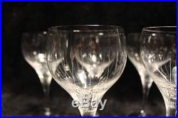 Set of Eight Rosenthal Lotus Cut Water Goblet Crystal Glasses