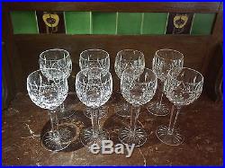 Set of Eight Waterford Crystal Lismore Balloon Wine Glasses