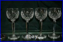 Set of Four (4) Waterford Lismore Wine Hocks Made In Ireland