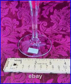 Set of SIX Royal Doulton Crystal Retro Cut Champagne Flutes Goblets