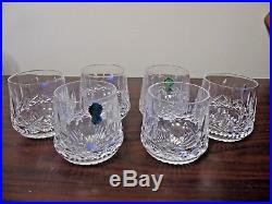 Set of Six (6) Waterford Crystal Lismore Roly Poly Old Fashioned Tumbler Glass