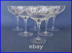 Set of Six Vintage Orrefors Crystal Prelude Clear Stem Champagne/Sherbet Glasses