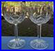 Set of TWO Waterford Crystal Lismore Hock Balloon Wine Goblets Mint