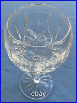 Set of TWO Waterford Crystal Lismore Hock Balloon Wine Goblets Mint