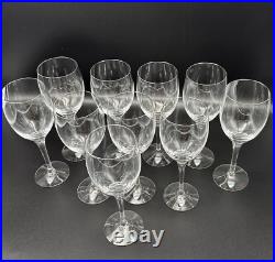 Set of Ten Orrefors of Sweden Claret Wine Glass in the Illusion Pattern