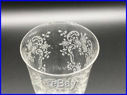 Set of Ten Stunning Fostoria MEADOW ROSE Ice Tea Glasses Stemware