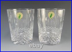 Set of Two Waterford Crystal Happy Birthday Double Old Fashioned Glasses 12 oz