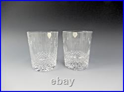 Set of Two Waterford Crystal Happy Birthday Double Old Fashioned Glasses 12 oz