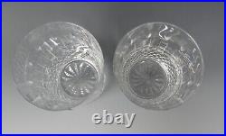 Set of Two Waterford Crystal Happy Birthday Double Old Fashioned Glasses 12 oz