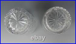 Set of Two Waterford Crystal Happy Birthday Double Old Fashioned Glasses 12 oz