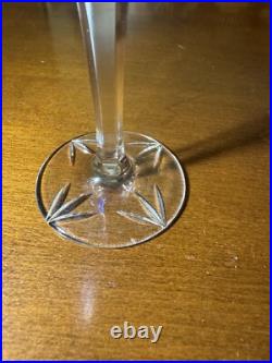 Set of Vintage Bohemian Cut-to-Clear Crystal Goblets Multicolor Starburst Design Set of Vintage Bohemian Cut-to-Clear Crystal Goblets Multicolor Starburst Design