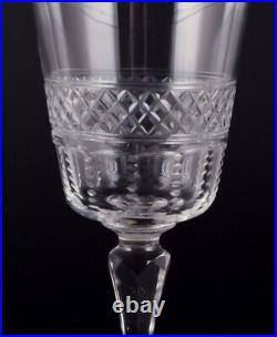 Set of eight French port wine glasses in crystal glass. Ca 1900