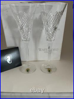 Set of two Waterford Wedding Heirloom Champagne Flutes