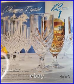 Shannon 24% Brilliant Cut Lead Crystal 12 piece Multi-Purpose Set New Open Box