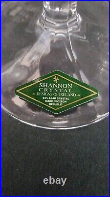 Shannon Crystal,'Sutton Place'. Set of 6 Wine Goblets. Large. New