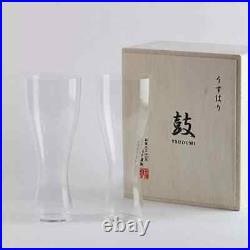 Shoutoku Glass Co. Usuhari Glassware Tsudumi 2PC Set 355ml fine crystal Japan