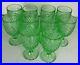 Smith Glass Company Hobnail Green Water Goblet Set of 10