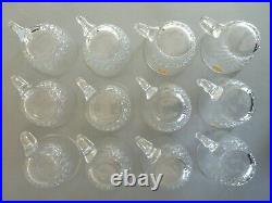 Spiegelau Kristal Punch Bowl & 12 Cups Cut Glass Crystal W Germany New
