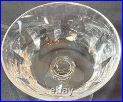 St. Louis France Crystal Cut Glass Short Heavy Sherbert Glasses Set of 6 Stamped