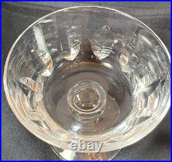 St. Louis France Crystal Cut Glass Short Heavy Sherbert Glasses Set of 6 Stamped