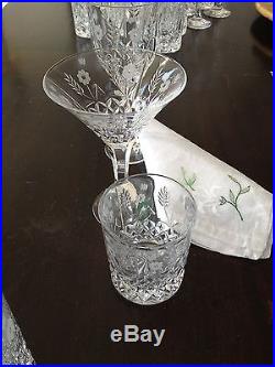Stephanie by GODINGER Handcrafted Lead Crystal Glasses Set 32 pcs
