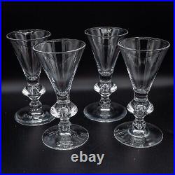 Steuben Glass Crystal 7737 Sherry Glasses Set of 4 5 1/8 FREE USA SHIPPING