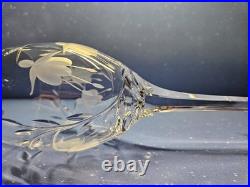 Stuart Crystal CASCADE Claret Wine Glass Set of 6 Beautifully Etched Fuchsias