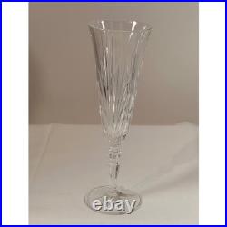 Stuart Crystal Chelsea Champagne Flutes Set of 5 Cut Glass Stemware 8 inch Clear
