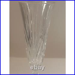 Stuart Crystal Chelsea Champagne Flutes Set of 5 Cut Glass Stemware 8 inch Clear