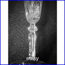 Stuart Crystal Chelsea Champagne Flutes Set of 5 Cut Glass Stemware 8 inch Clear